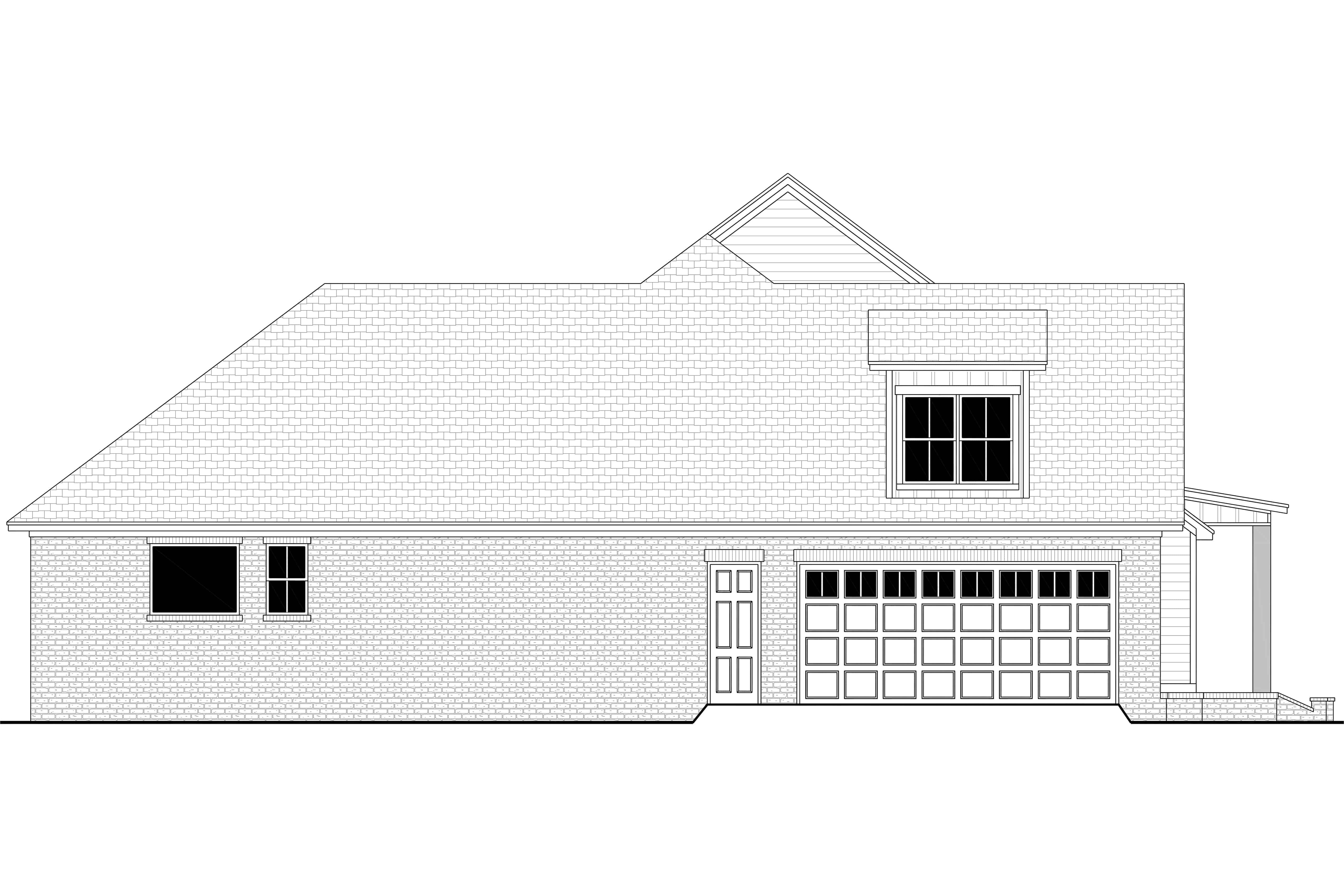 Home Plan Left Elevation of this 3-Bedroom,2394 Sq Ft Plan -142-1447