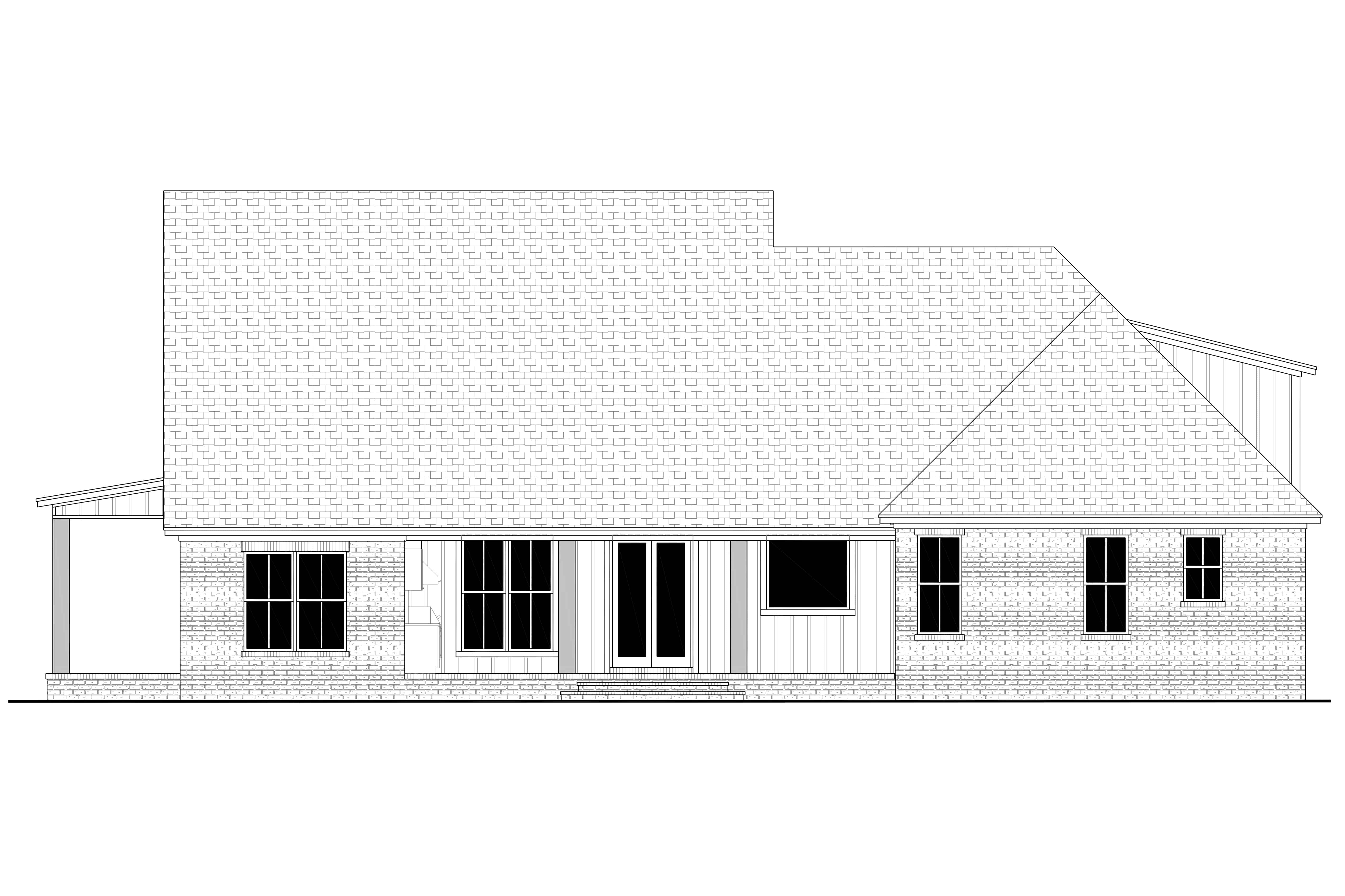 Home Plan Rear Elevation of this 3-Bedroom,2394 Sq Ft Plan -142-1447