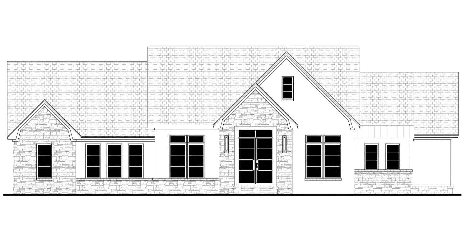 Home Plan Front Elevation of this 3-Bedroom,2295 Sq Ft Plan -142-1452