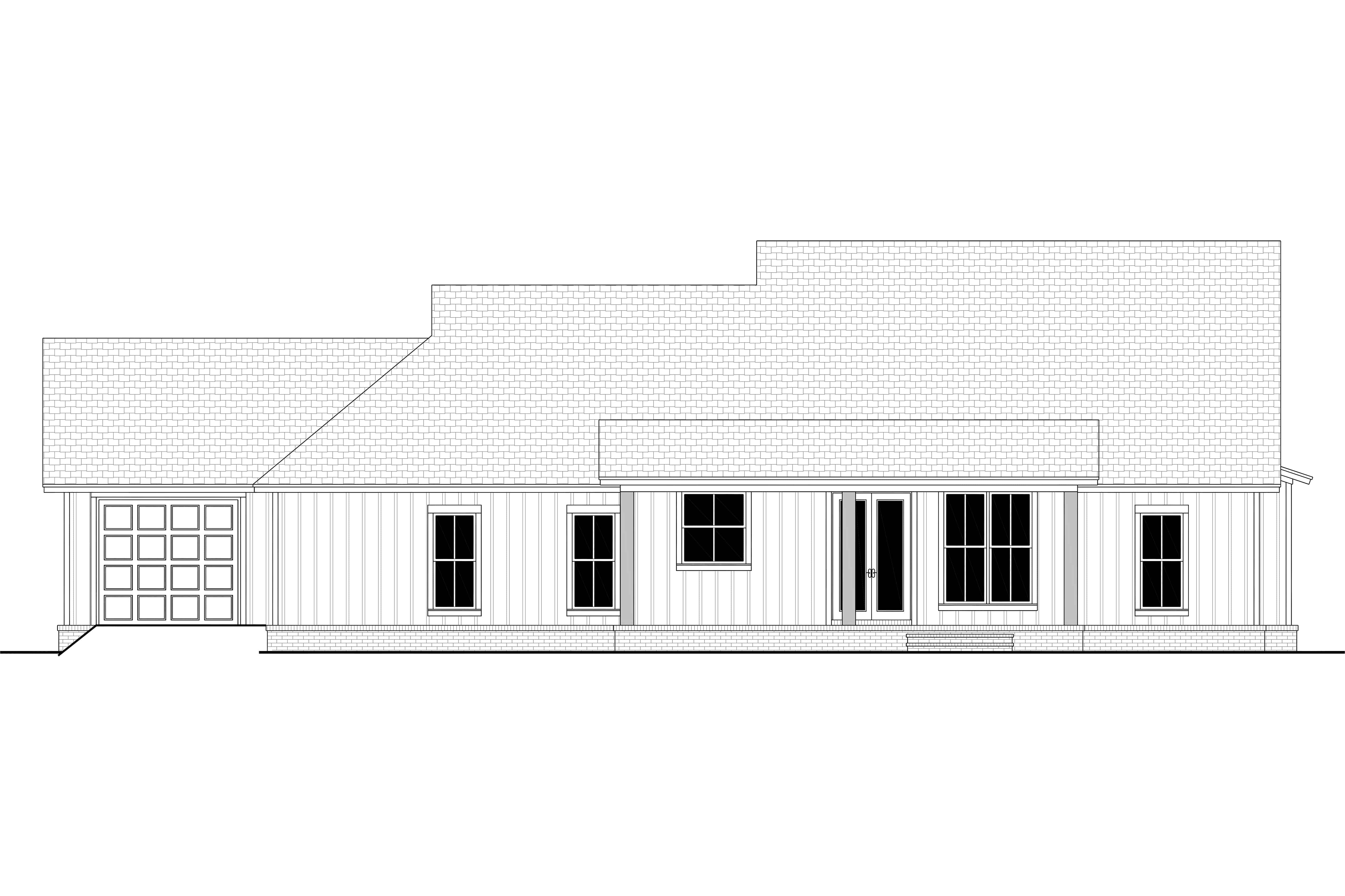 Home Plan Rear Elevation of this 3-Bedroom,1797 Sq Ft Plan -142-1454