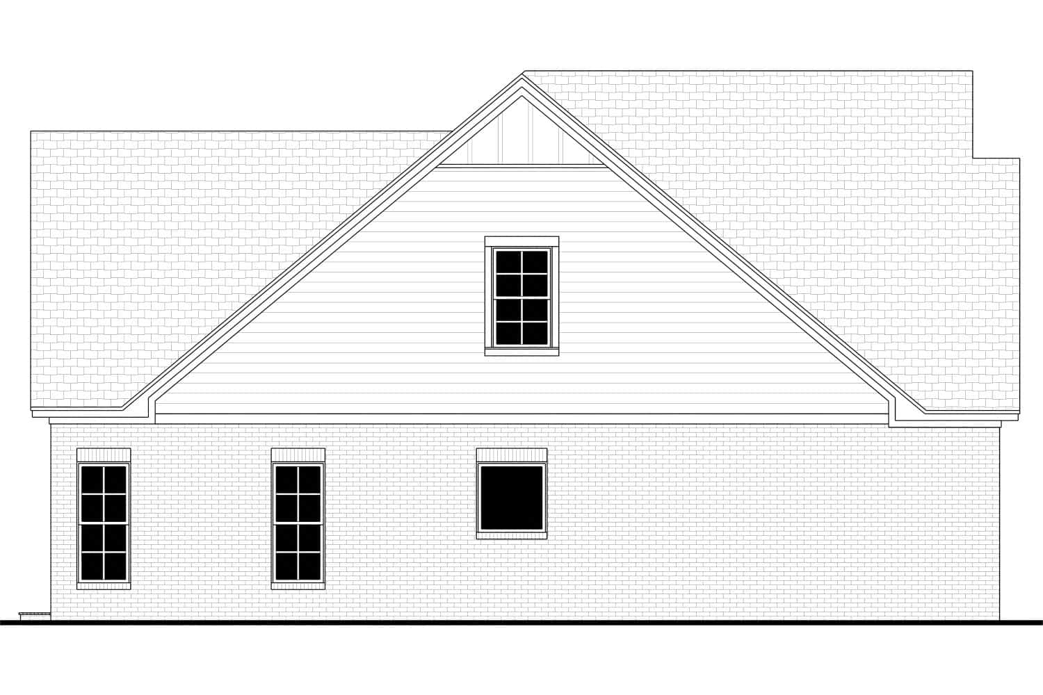 Home Plan Left Elevation of this 4-Bedroom,2004 Sq Ft Plan -142-1457