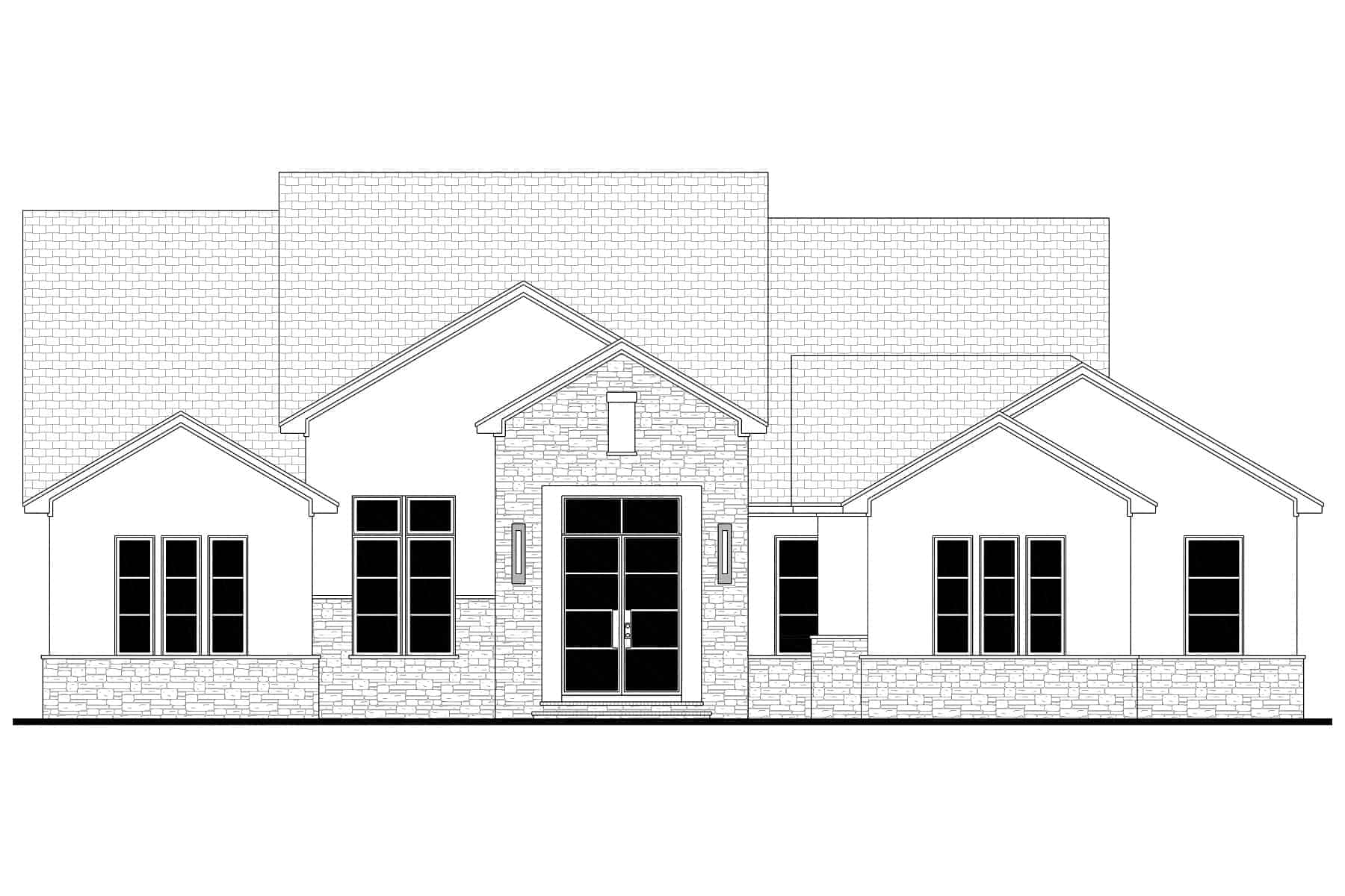 Home Plan Front Elevation of this 3-Bedroom,2726 Sq Ft Plan -142-1460