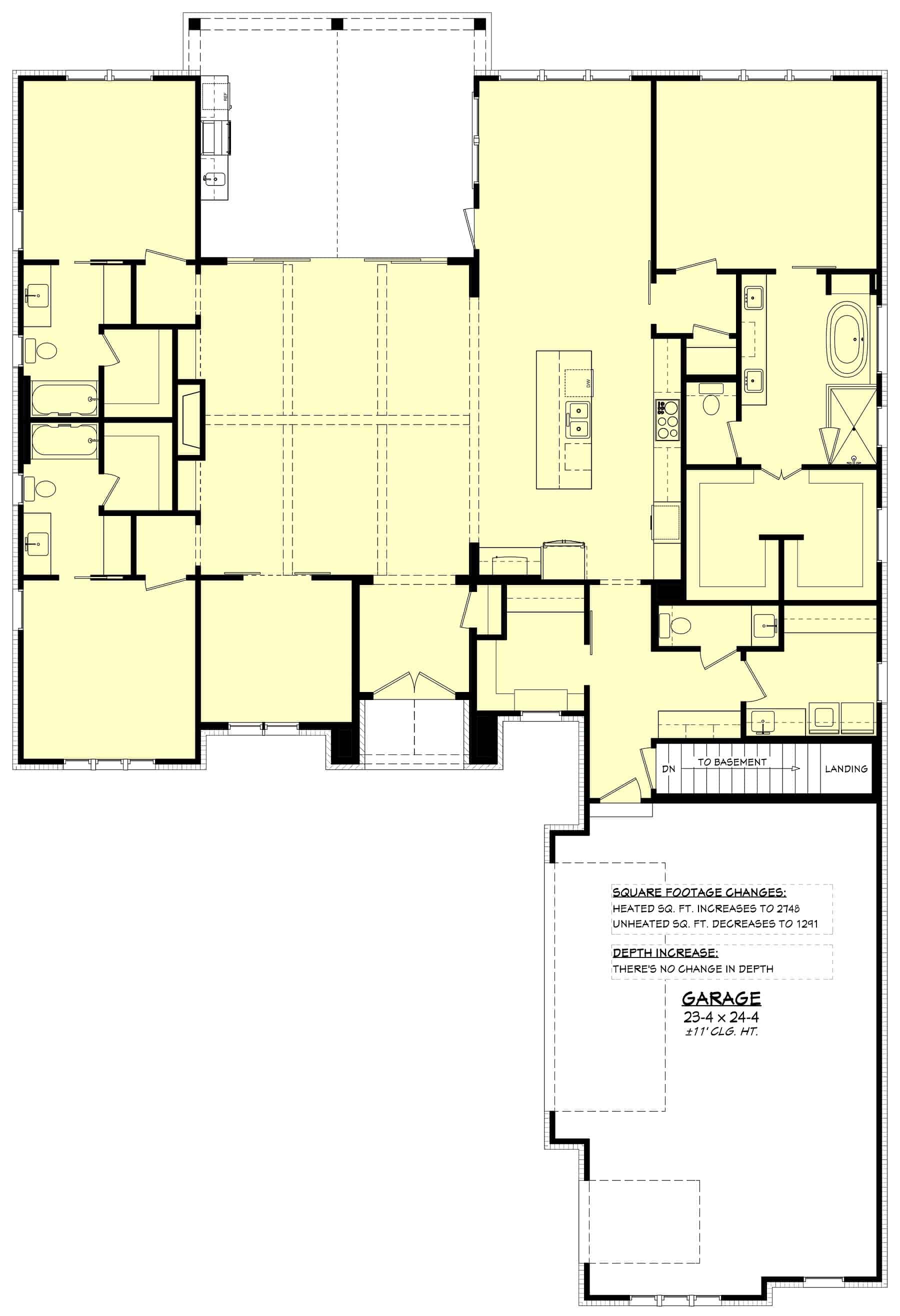 Main Level of Transitional Plan #142-1460
