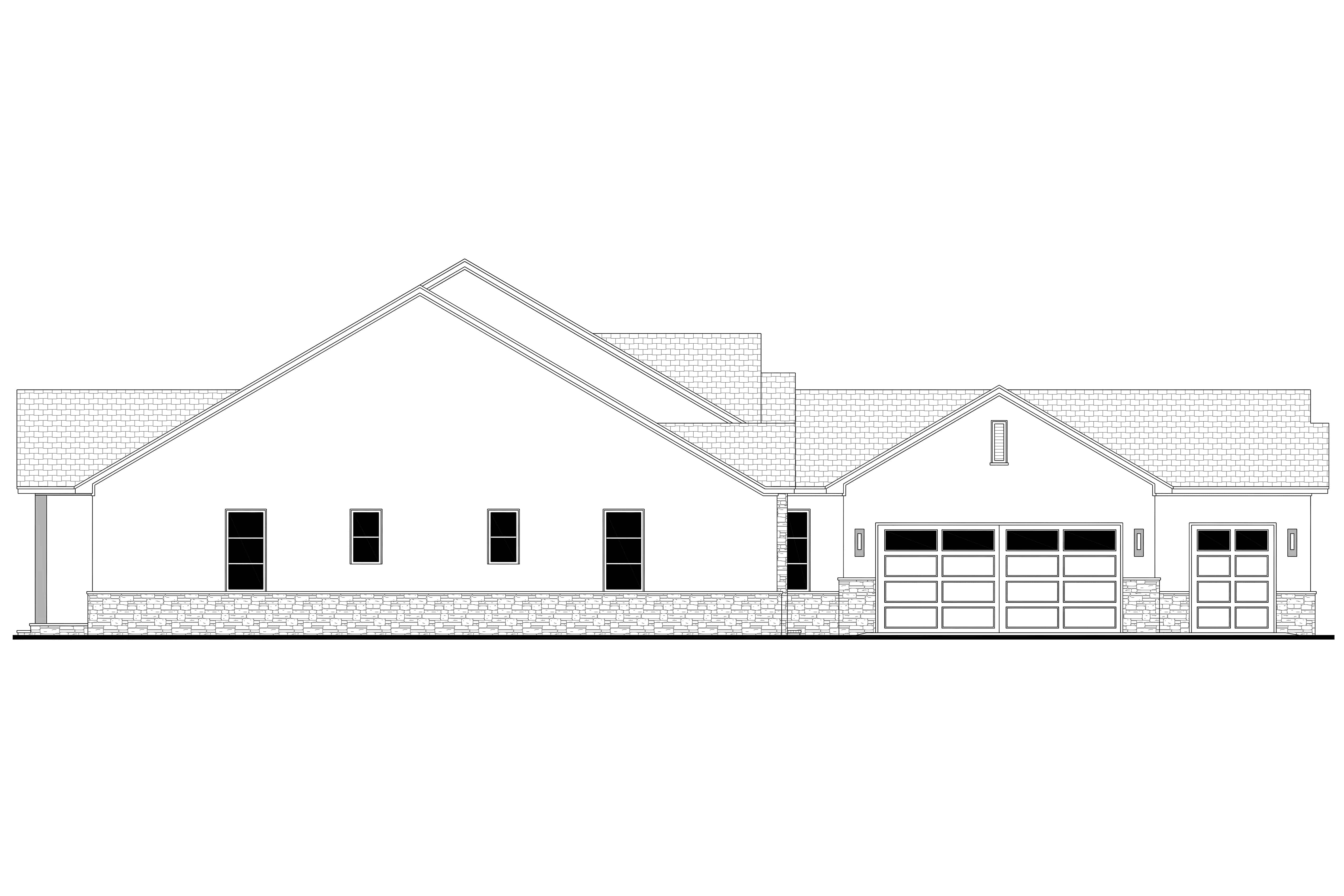 Home Plan Left Elevation of this 3-Bedroom,2726 Sq Ft Plan -142-1460
