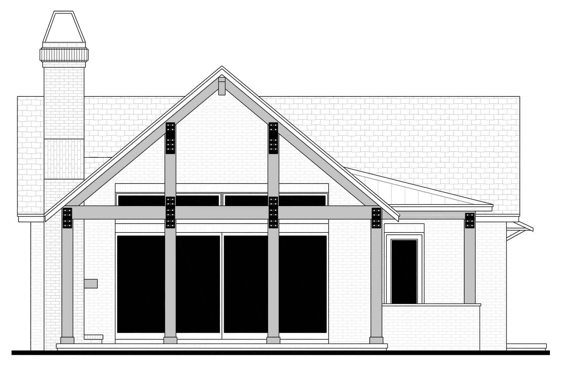 Home Plan Front Elevation of this 0-Bedroom,506 Sq Ft Plan -142-1462