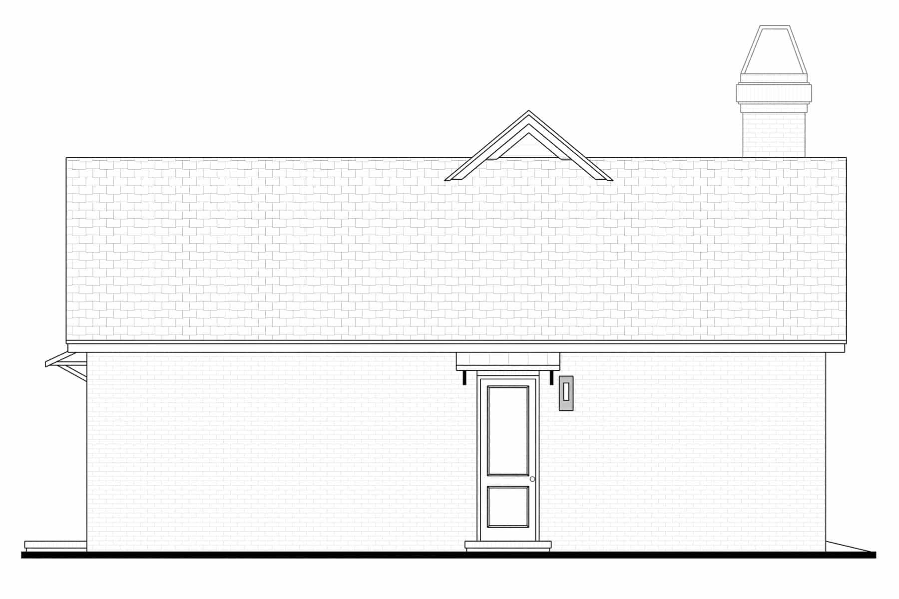 Home Plan Rear Elevation of this 0-Bedroom,506 Sq Ft Plan -142-1462