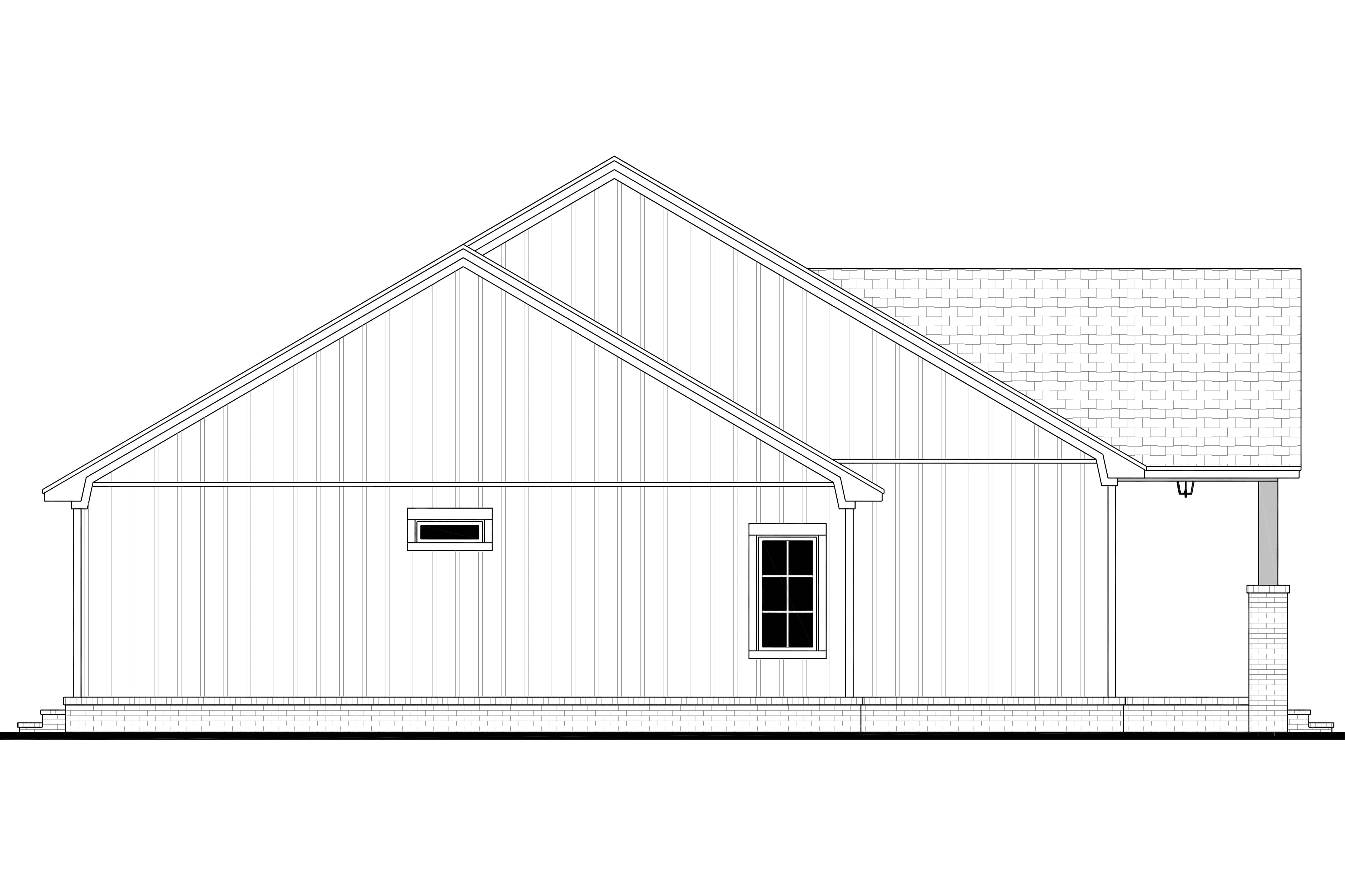 Home Plan Left Elevation of this 3-Bedroom,1596 Sq Ft Plan -142-1463