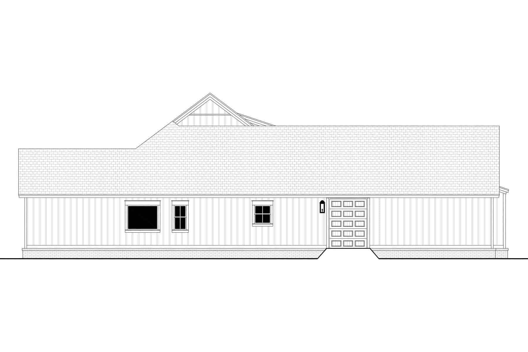 Home Plan Left Elevation of this 3-Bedroom,1997 Sq Ft Plan -142-1464
