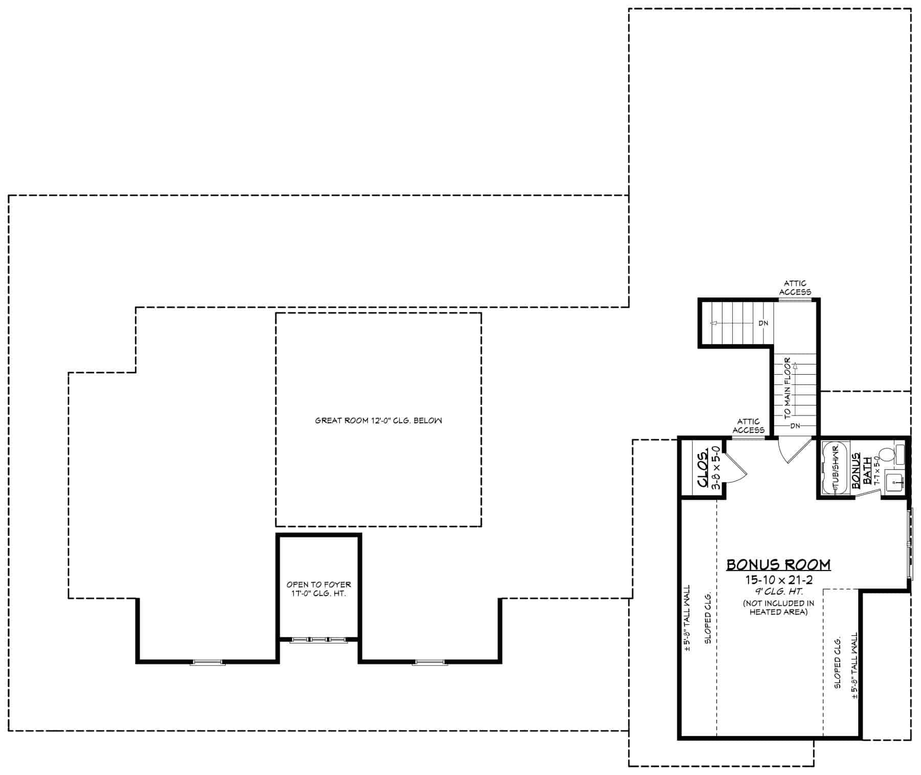 Bonus Room of Modern Farmhouse Plan #142-1466