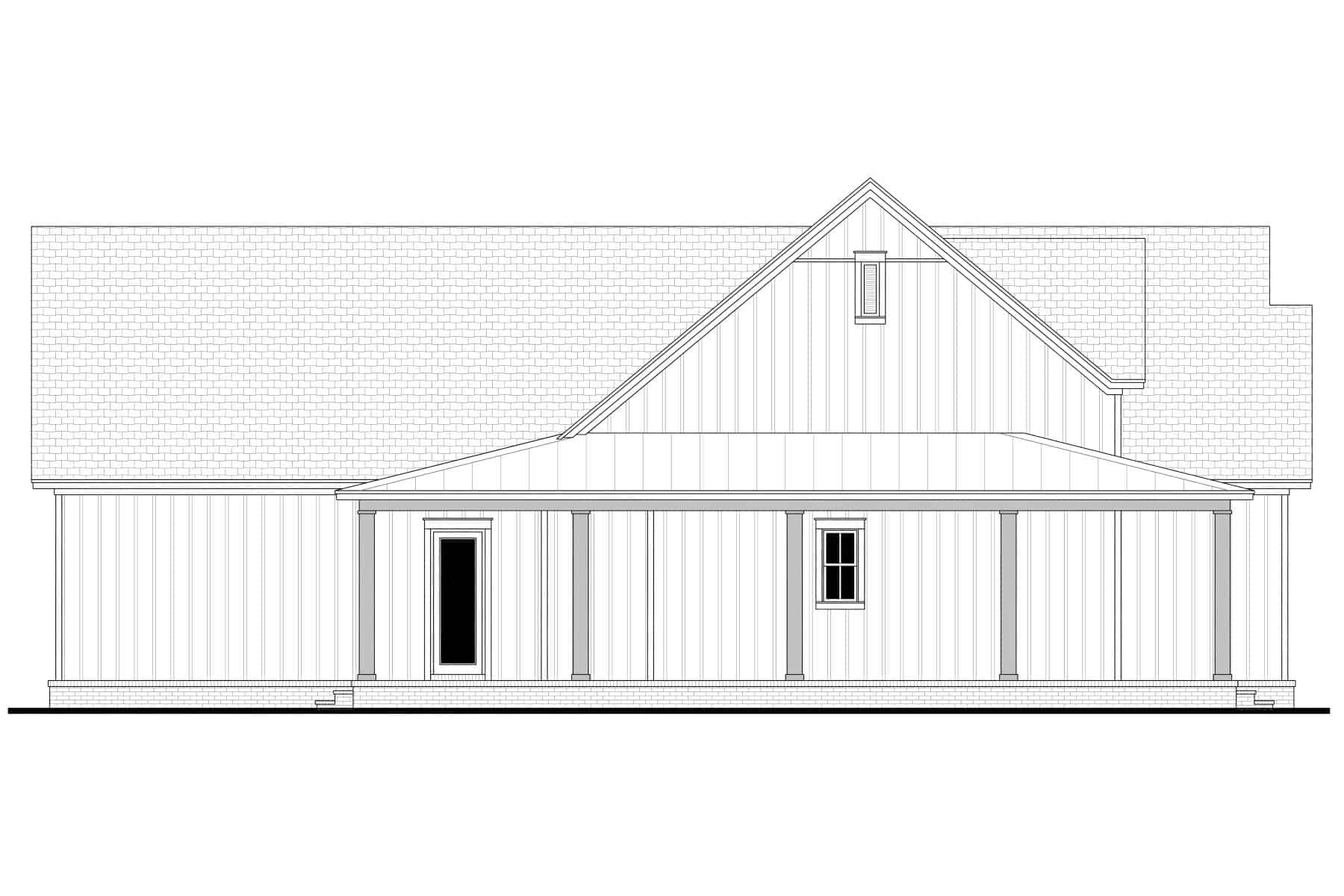 Home Plan Left Elevation of this 3-Bedroom,2377 Sq Ft Plan -142-1466