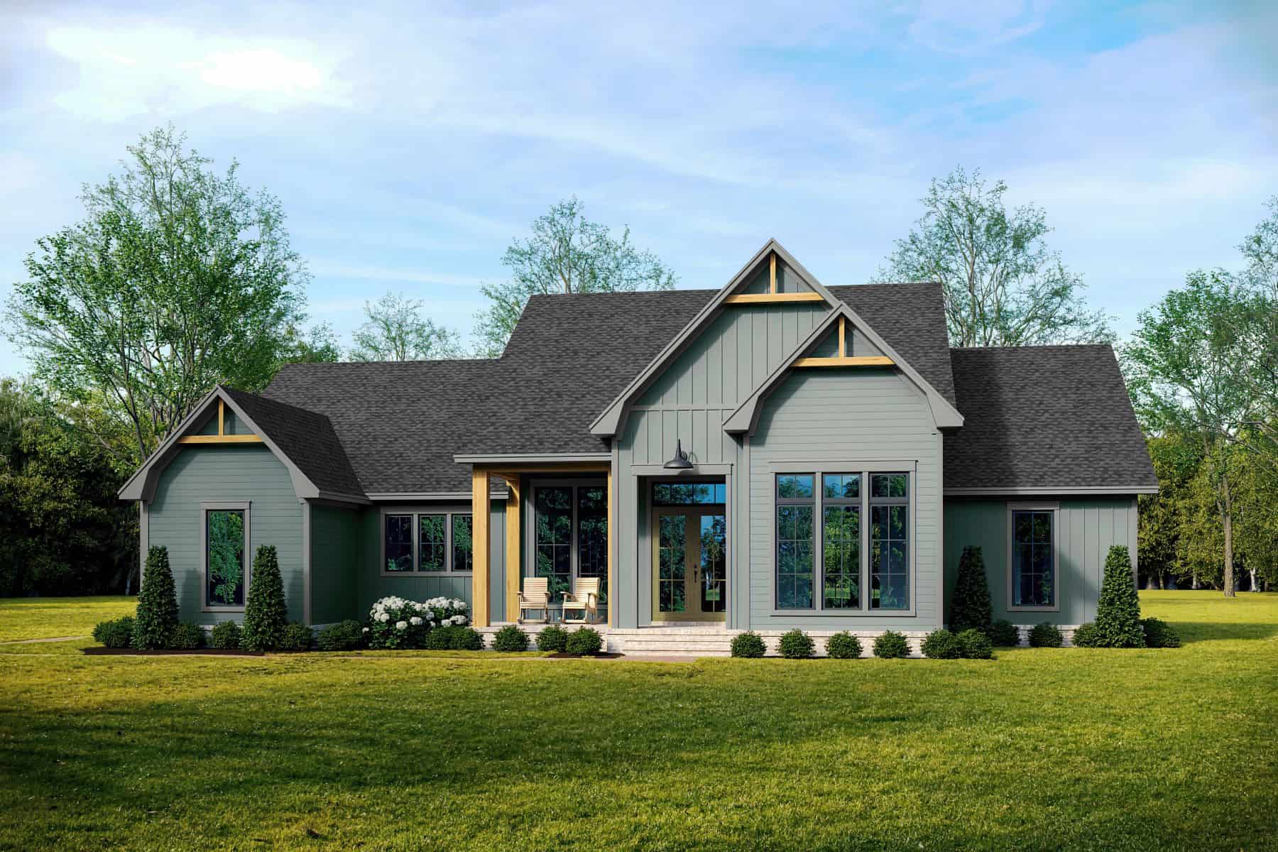 Home Plan Front Elevation of this 3-Bedroom,2397 Sq Ft Plan -142-1467