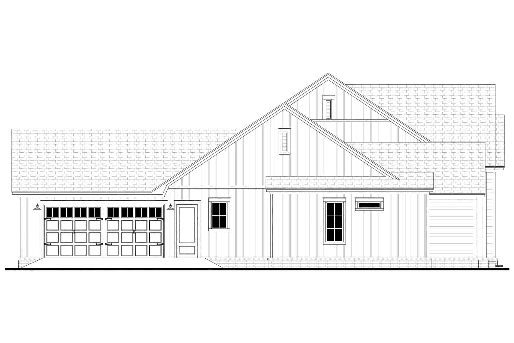 Home Plan Left Elevation of this 3-Bedroom,2397 Sq Ft Plan -142-1467