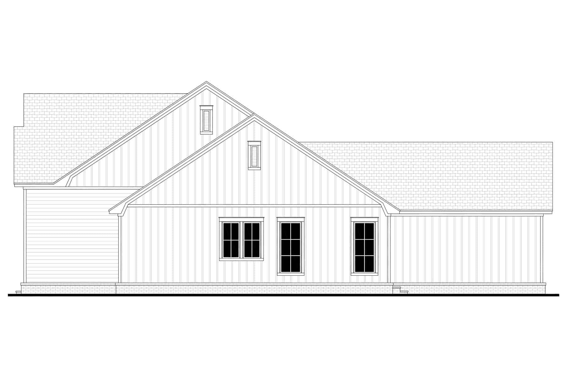Home Plan Right Elevation of this 3-Bedroom,2397 Sq Ft Plan -142-1467