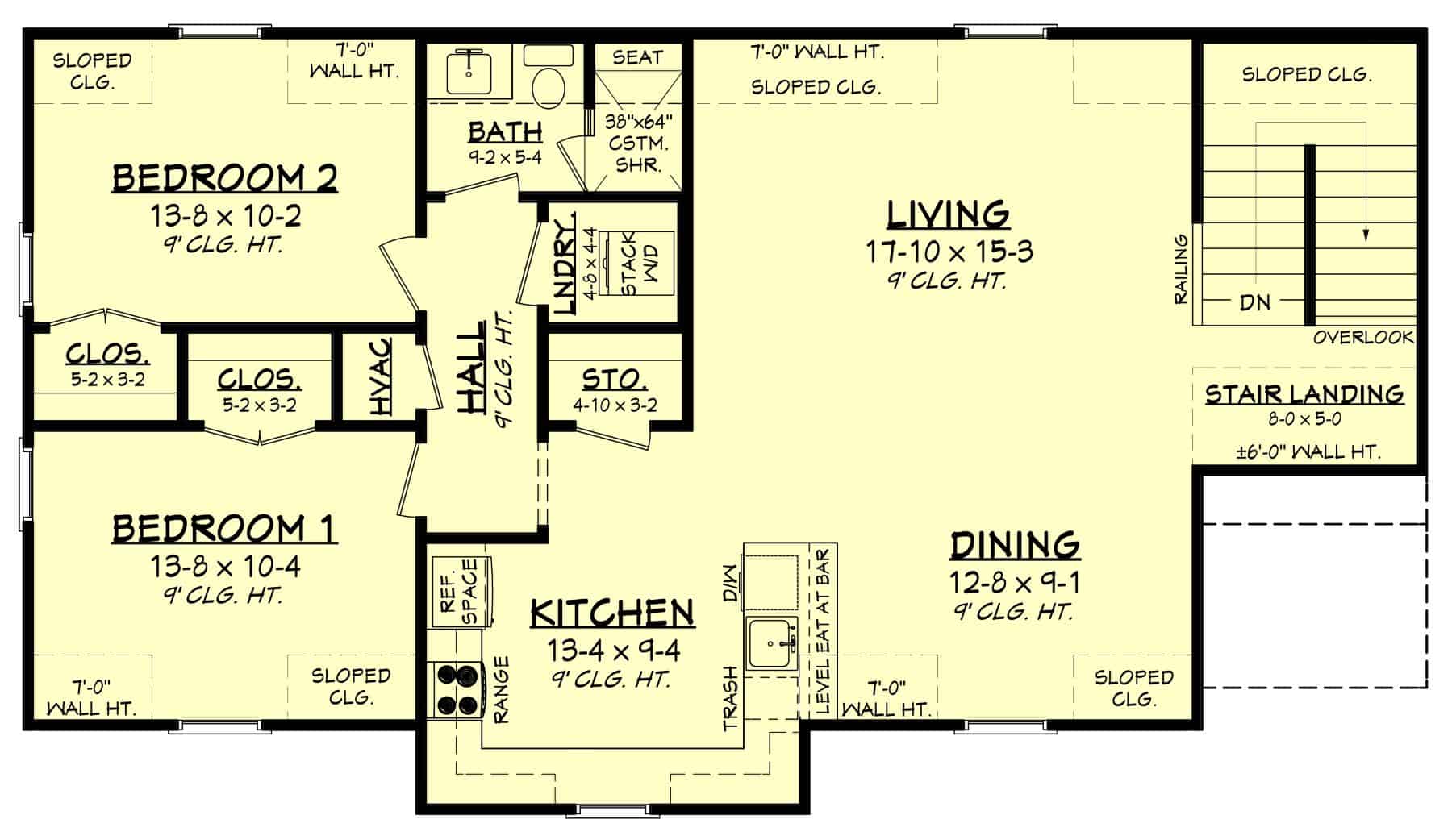 Upper Level of Garage Plan #142-1469