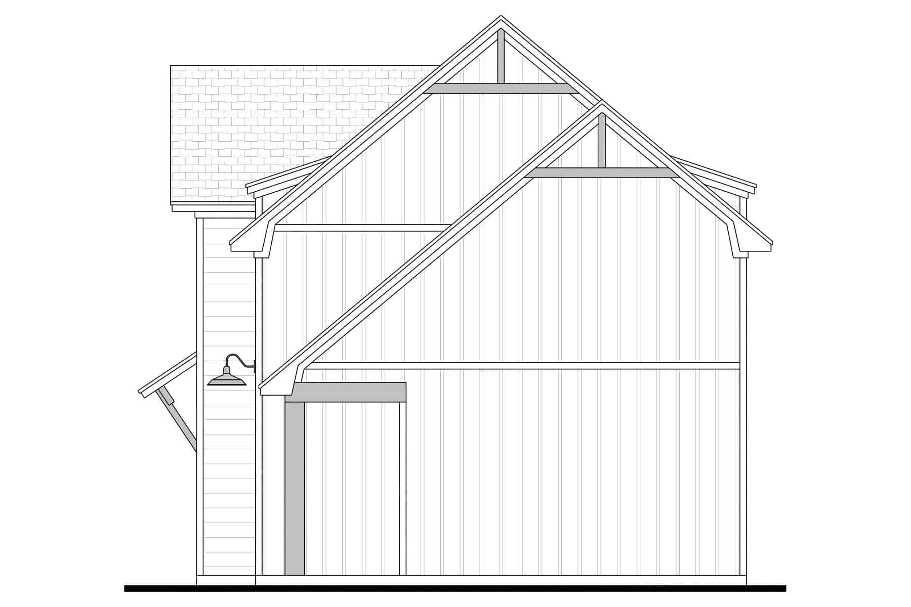 Home Plan Right Elevation of this 2-Bedroom,1219 Sq Ft Plan -142-1469