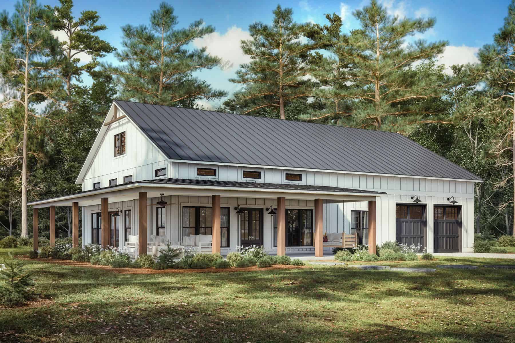 Front View of this 3-Bedroom,2000 Sq Ft Plan -142-1470