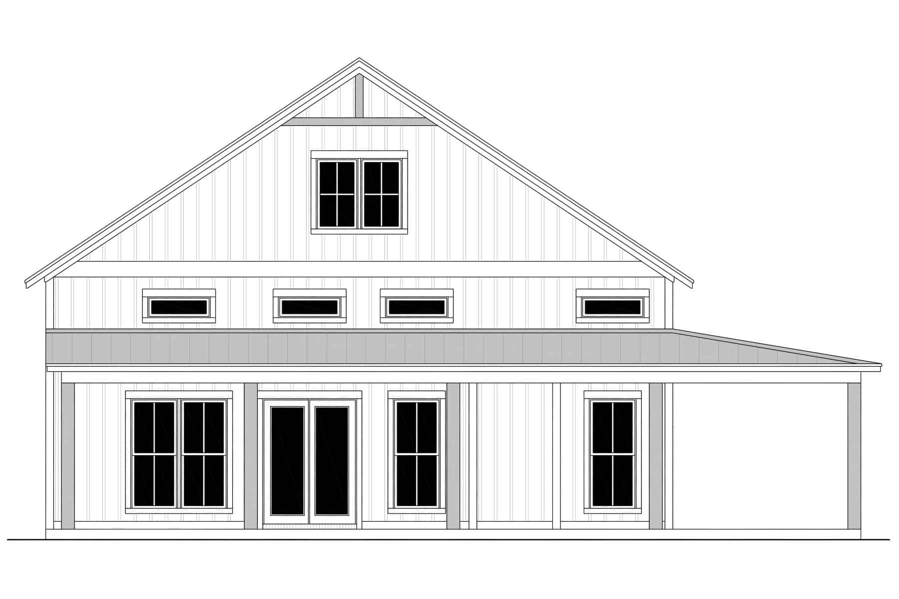 Home Plan Left Elevation of this 3-Bedroom,2000 Sq Ft Plan -142-1470