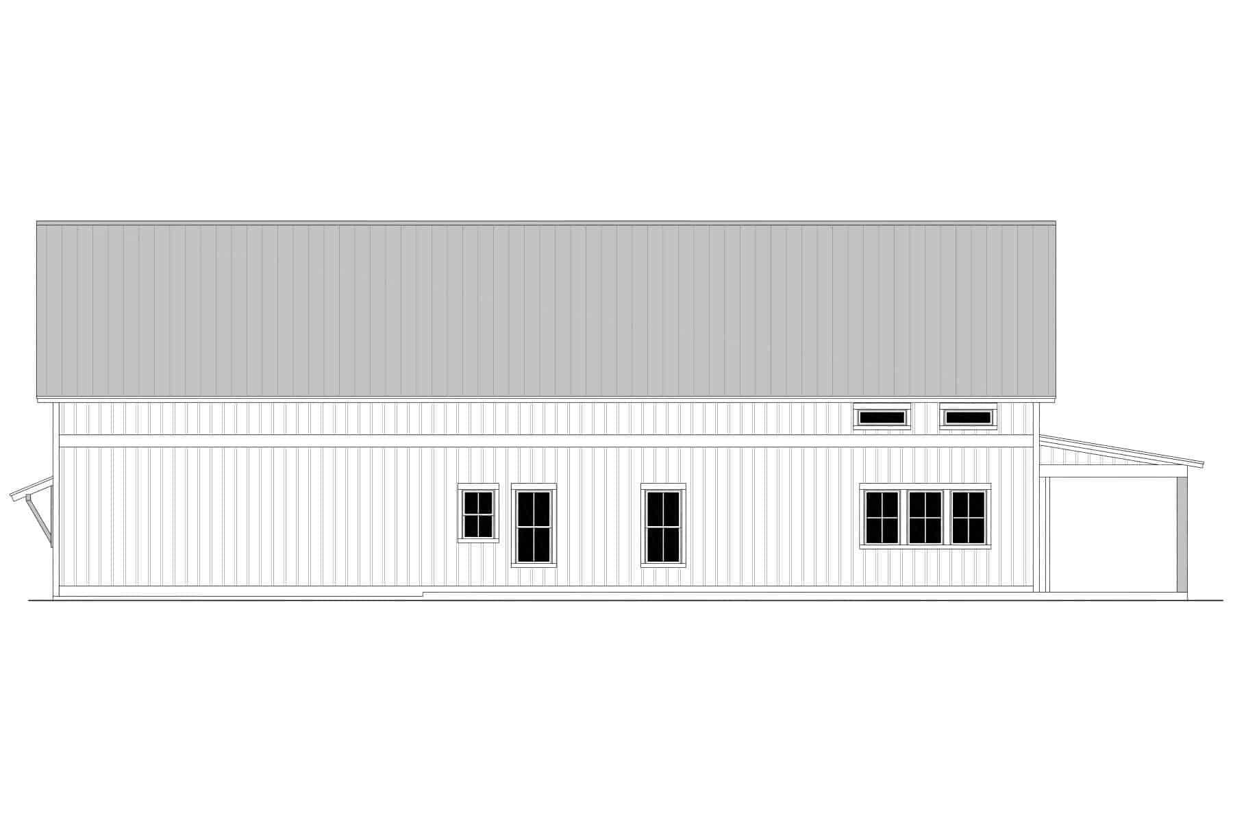 Home Plan Rear Elevation of this 3-Bedroom,2000 Sq Ft Plan -142-1470