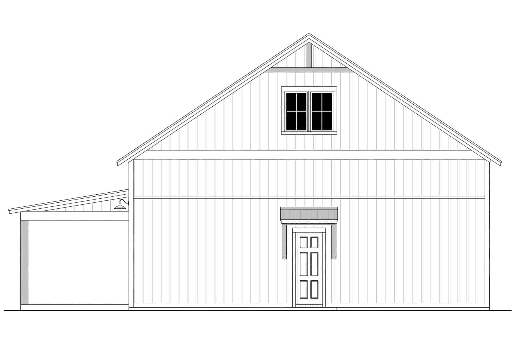 Home Plan Right Elevation of this 3-Bedroom,2000 Sq Ft Plan -142-1470