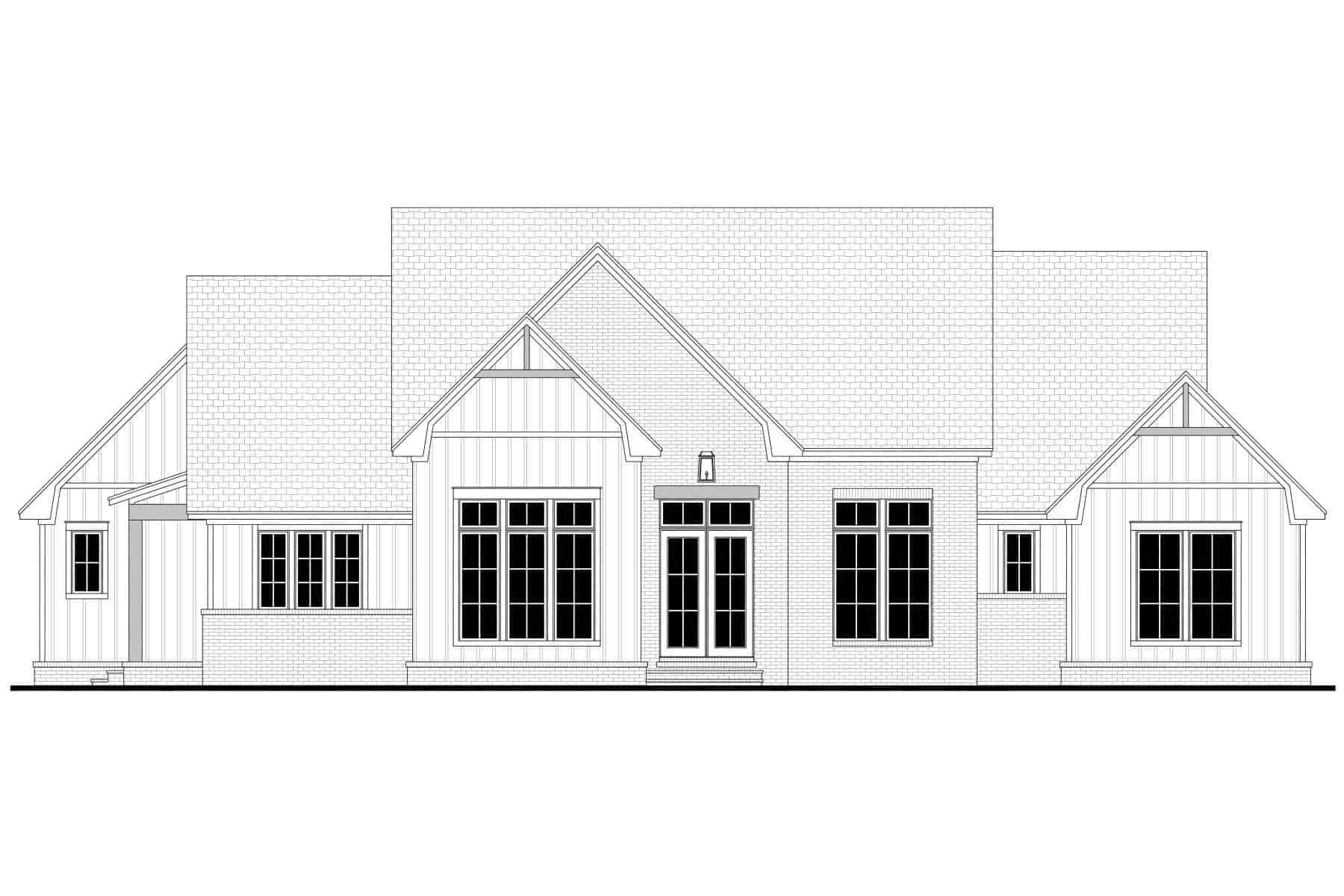 Home Plan Front Elevation of this 4-Bedroom,3070 Sq Ft Plan -142-1471