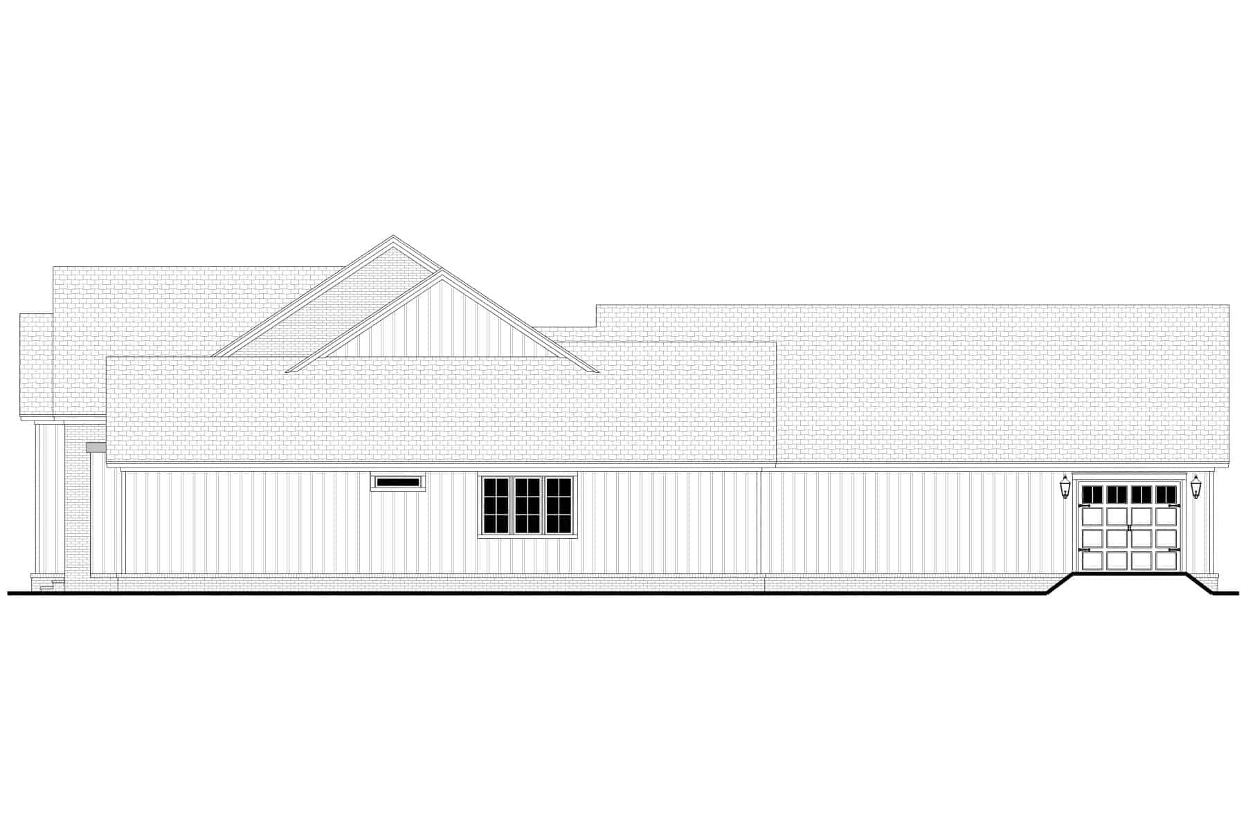 Home Plan Right Elevation of this 4-Bedroom,3070 Sq Ft Plan -142-1471