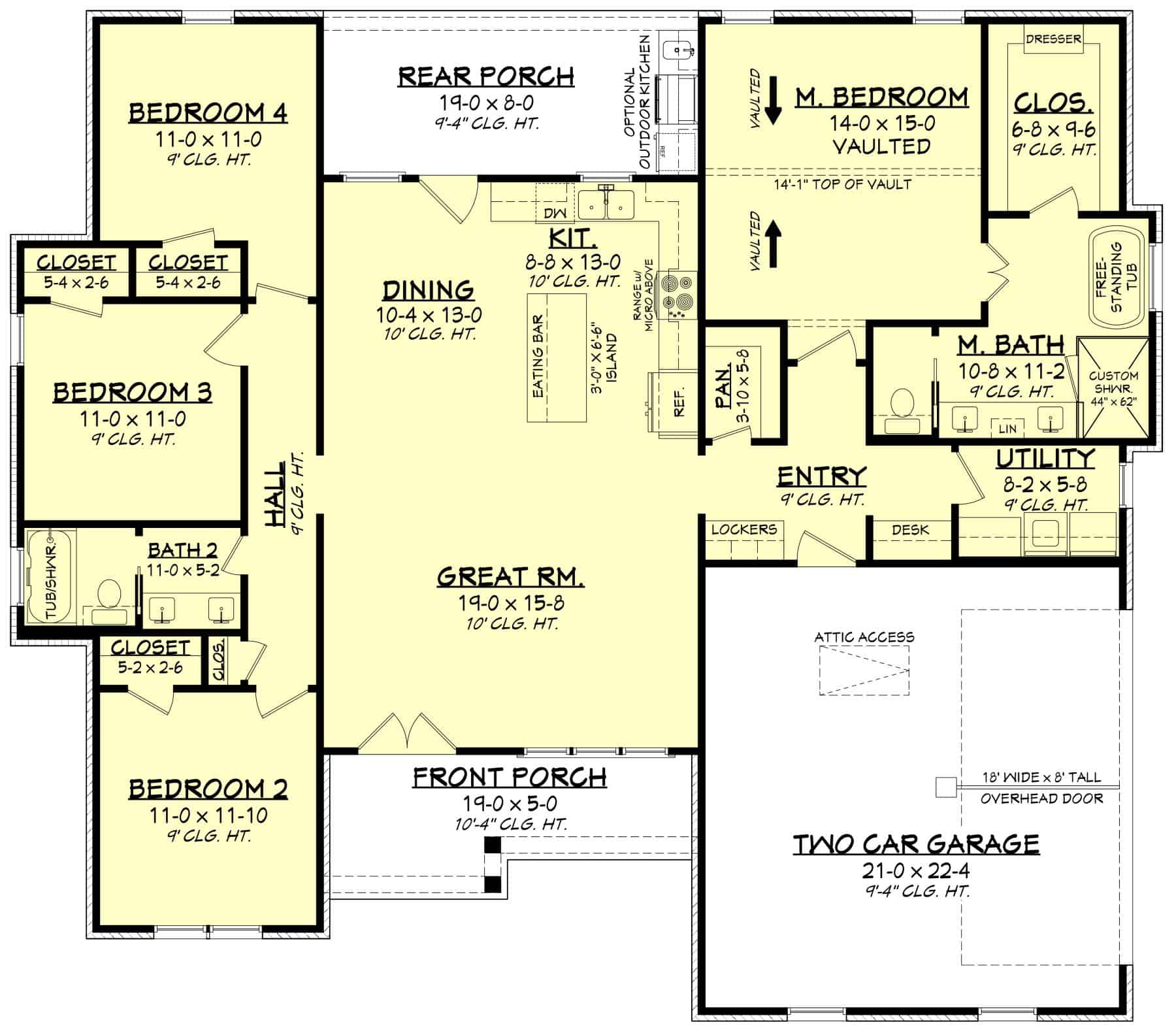 Main Level of Transitional Plan #142-1475