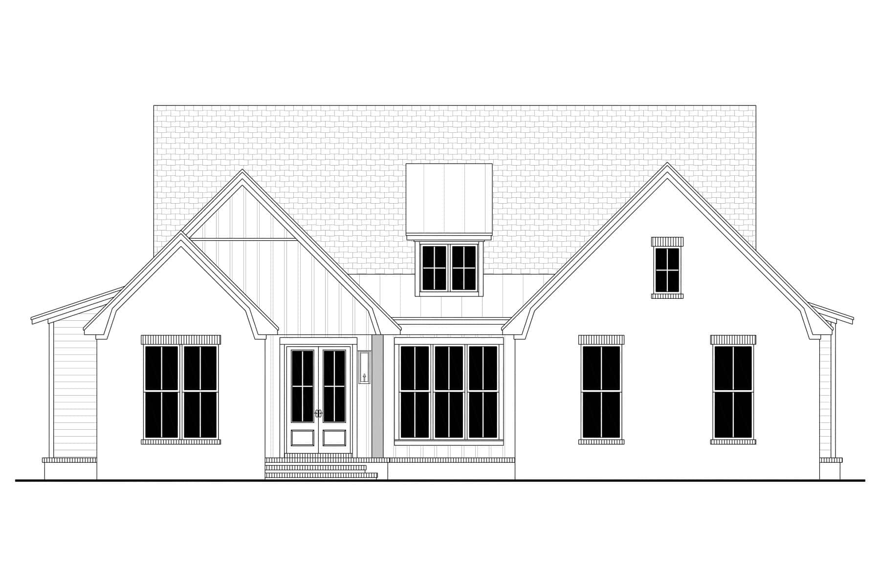 Home Plan Front Elevation of this 4-Bedroom,1800 Sq Ft Plan -142-1475