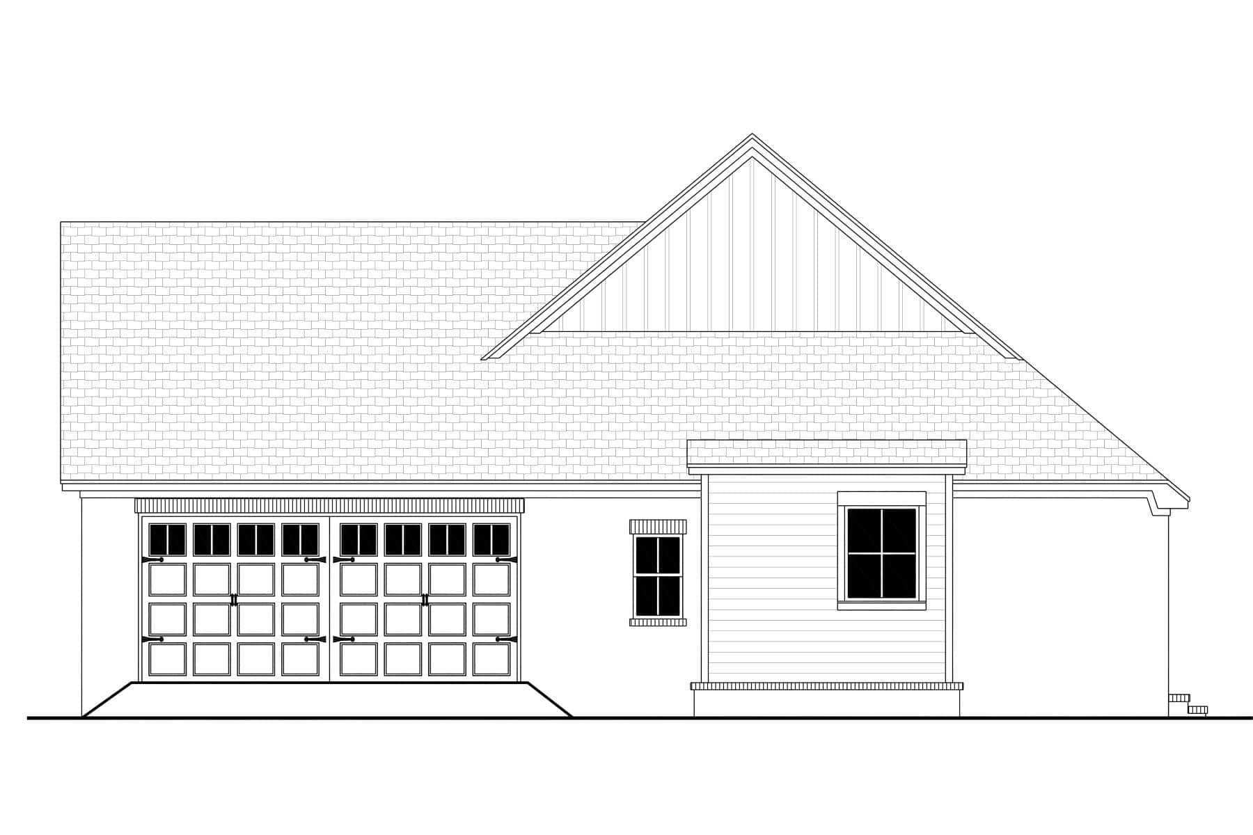Home Plan Right Elevation of this 4-Bedroom,1800 Sq Ft Plan -142-1475