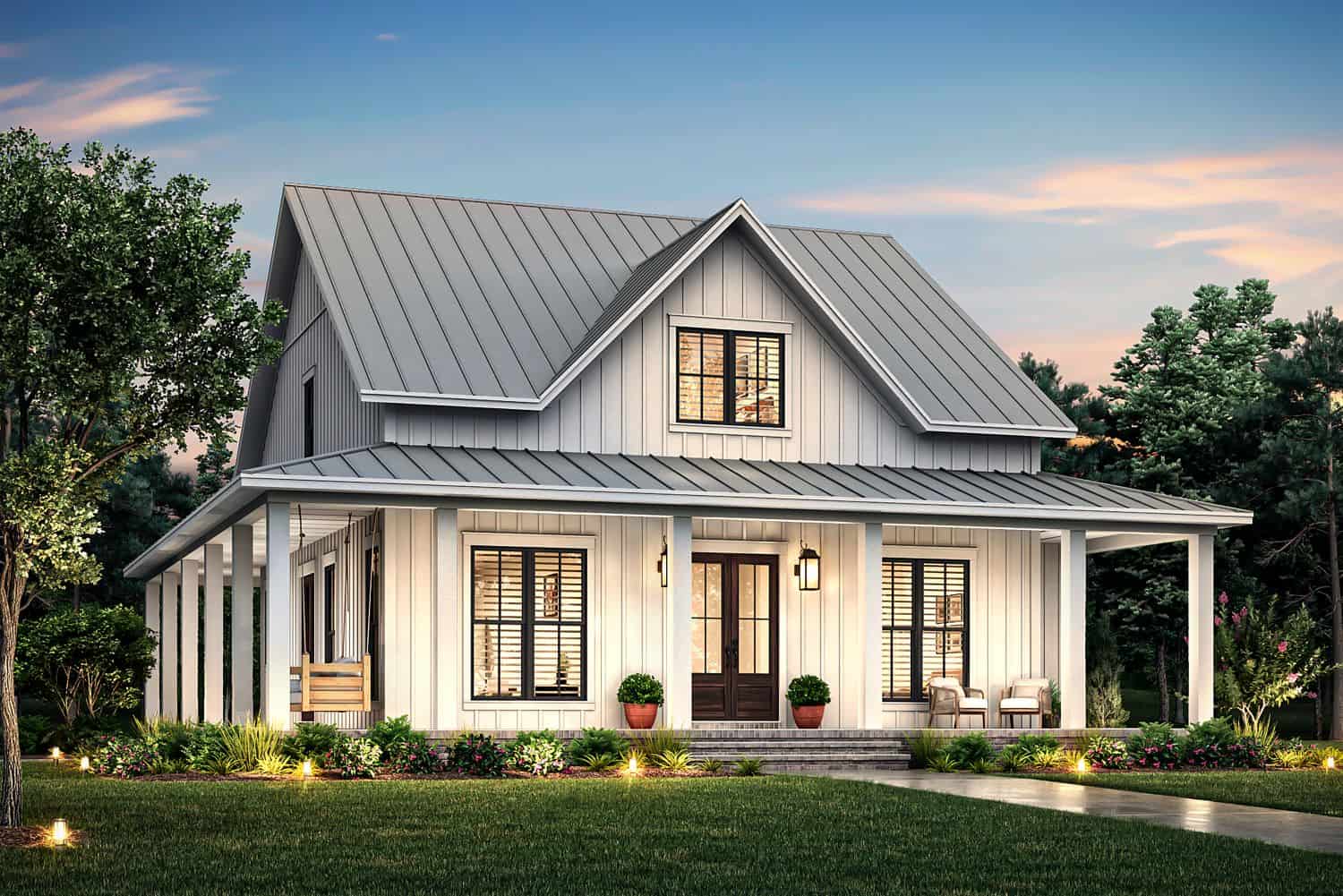 Home at Night of this 4-Bedroom,2235 Sq Ft Plan -142-1477