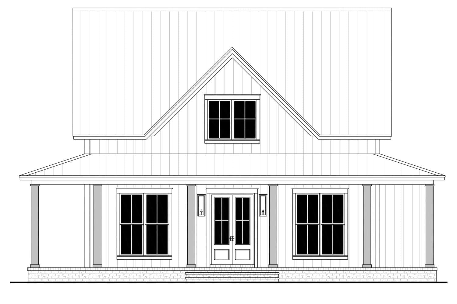 Home Plan Front Elevation of this 4-Bedroom,2235 Sq Ft Plan -142-1477