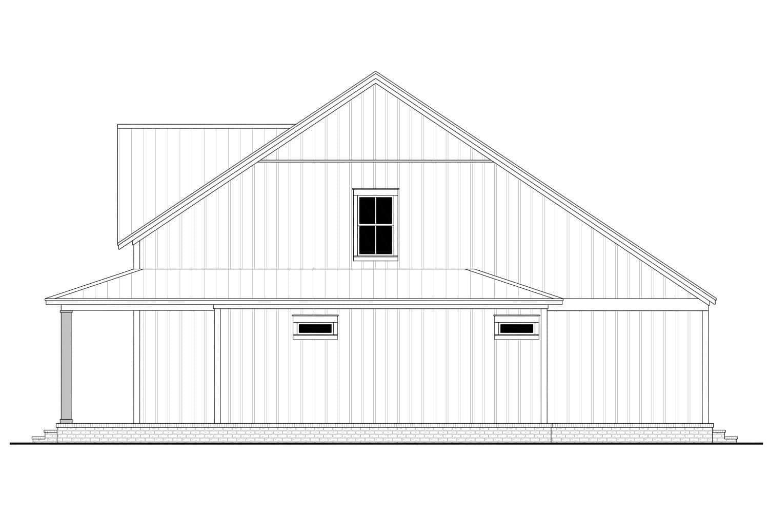 Home Plan Right Elevation of this 4-Bedroom,2235 Sq Ft Plan -142-1477