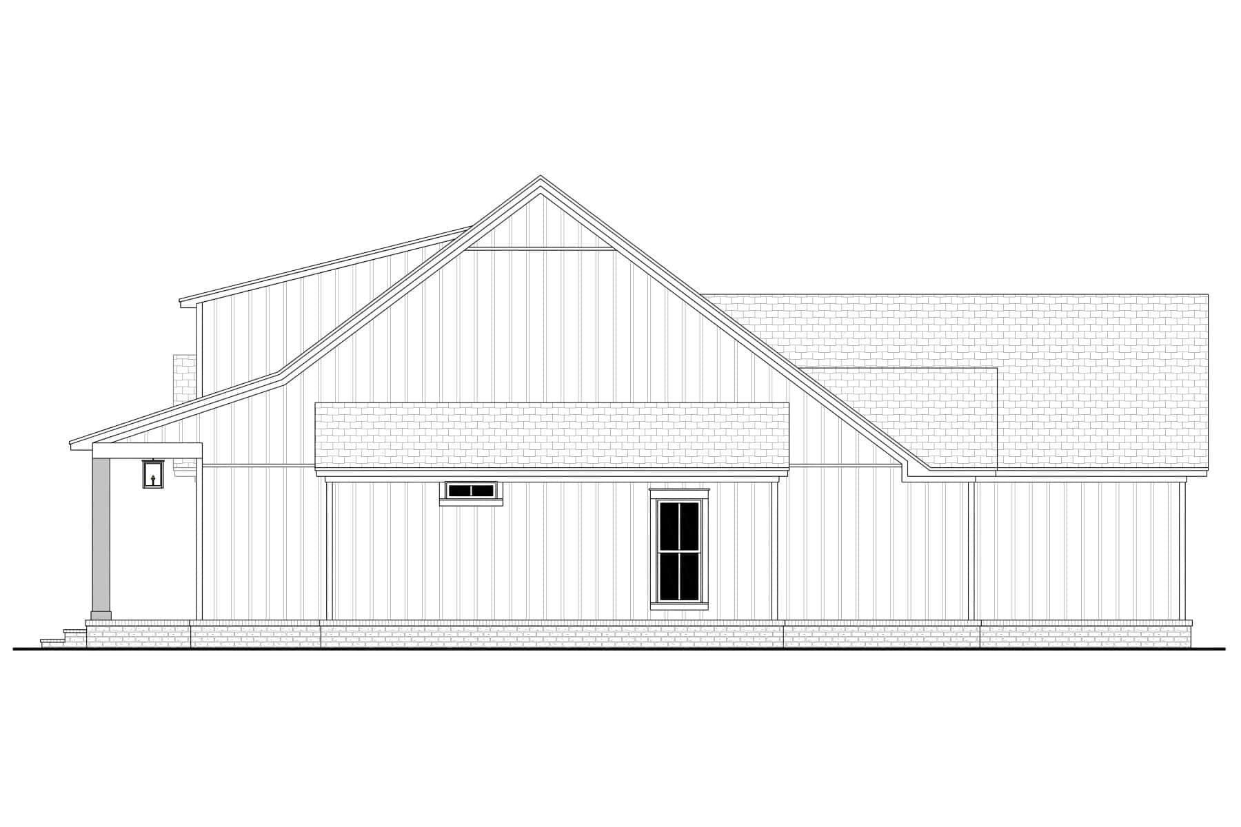 Home Plan Right Elevation of this 4-Bedroom,2194 Sq Ft Plan -142-1479