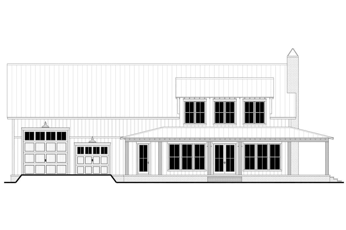 Home Plan Front Elevation of this 4-Bedroom,2782 Sq Ft Plan -142-1480