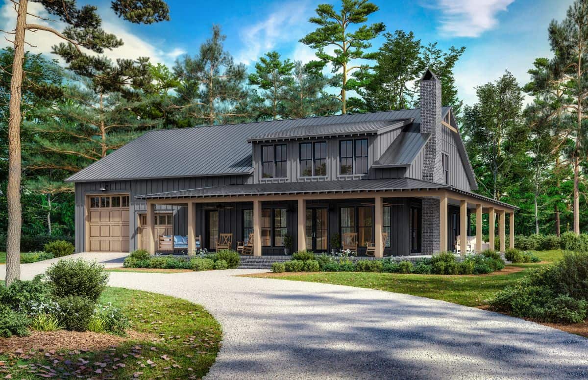Front View of this 4-Bedroom,2782 Sq Ft Plan -142-1480