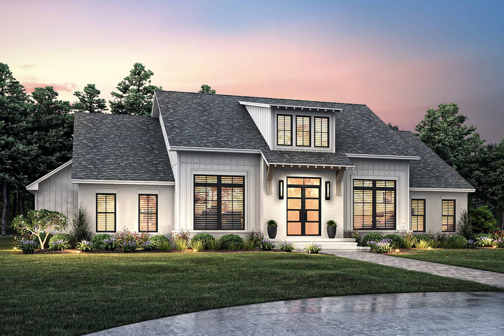 Home at Night of this 4-Bedroom,2780 Sq Ft Plan -142-1481
