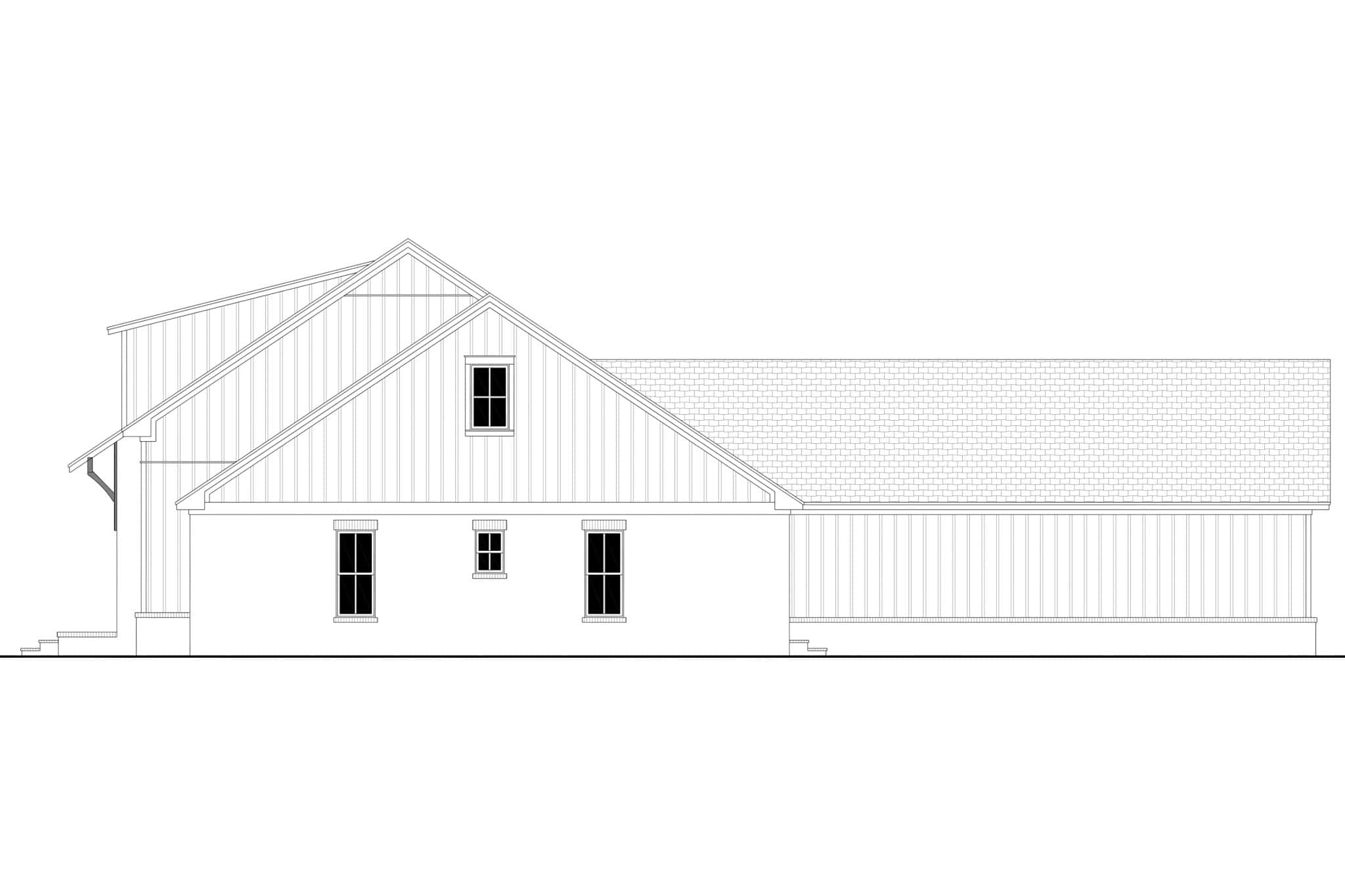Home Plan Right Elevation of this 4-Bedroom,2780 Sq Ft Plan -142-1481