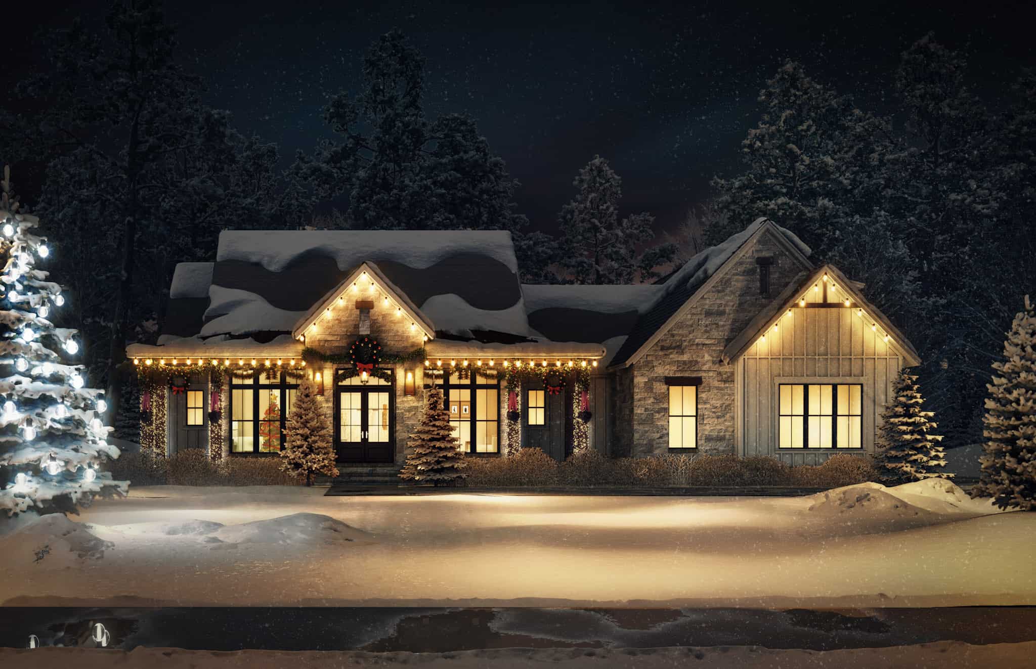 Home at Holidays of this 3-Bedroom,2278 Sq Ft Plan -142-1482