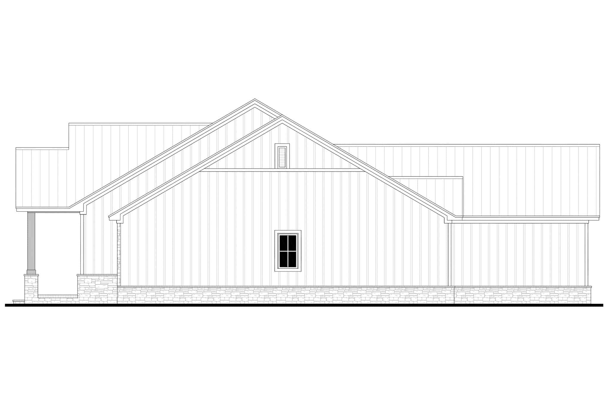 Home Plan Right Elevation of this 3-Bedroom,2065 Sq Ft Plan -142-1483