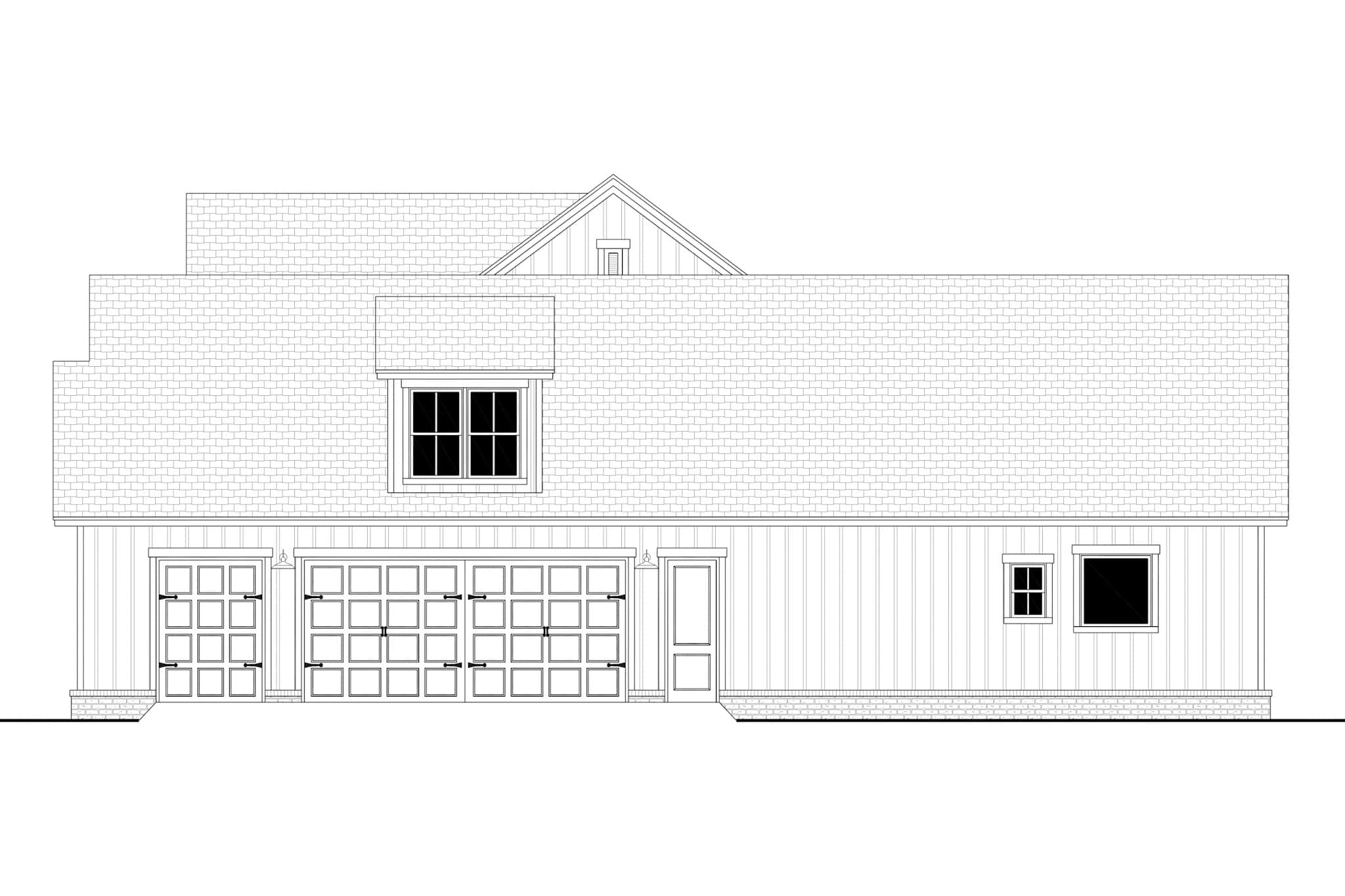 Home Plan Right Elevation of this 4-Bedroom,2278 Sq Ft Plan -142-1487