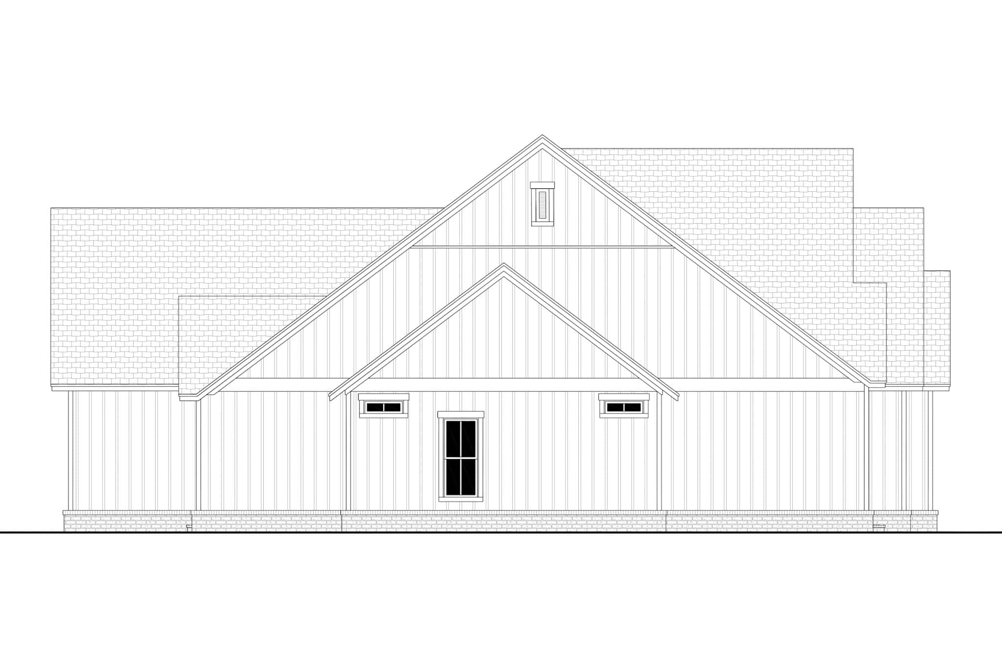 Home Plan Left Elevation of this 4-Bedroom,2278 Sq Ft Plan -142-1487