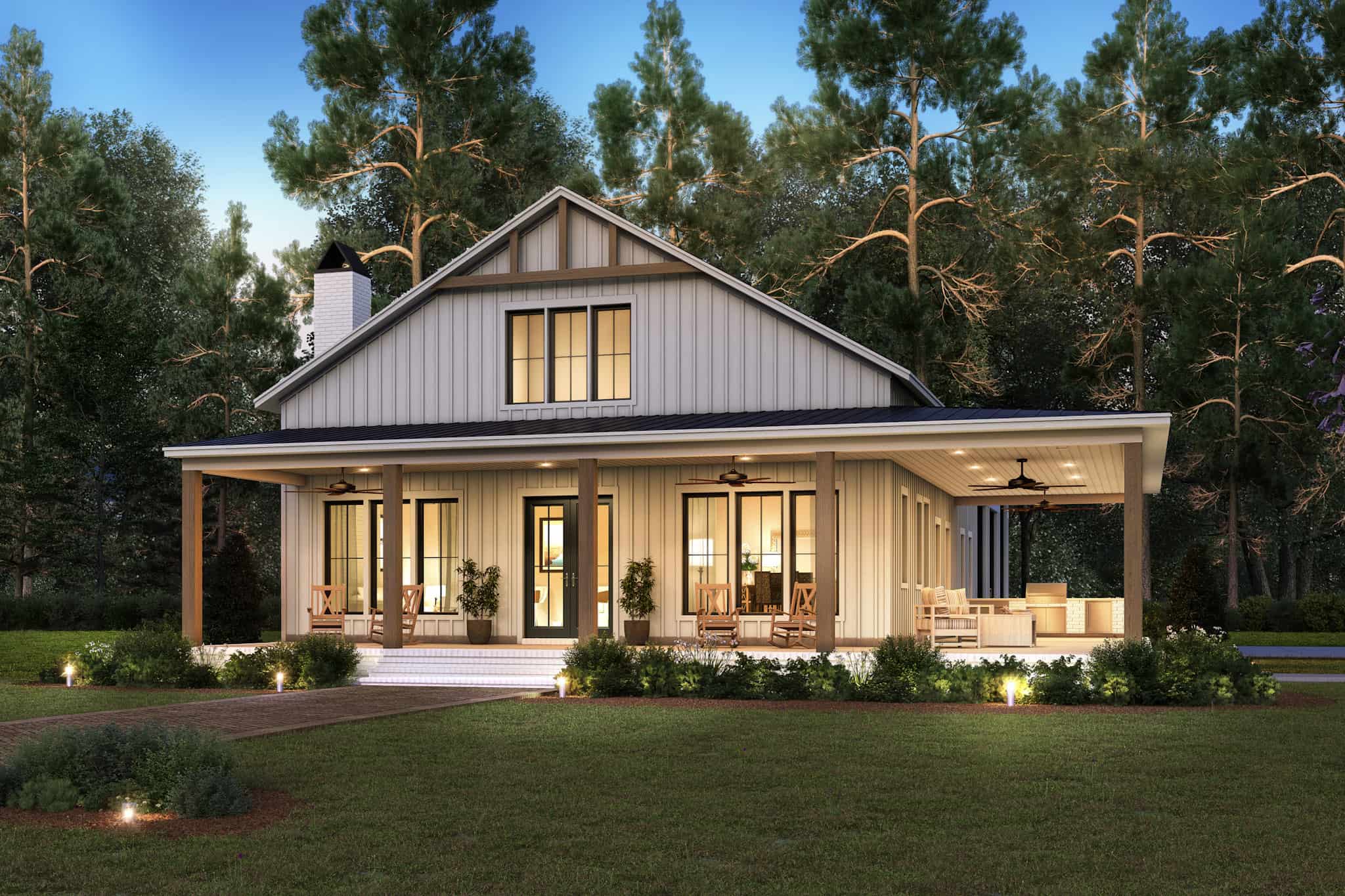 Front View of this 4-Bedroom,2500 Sq Ft Plan -142-1491