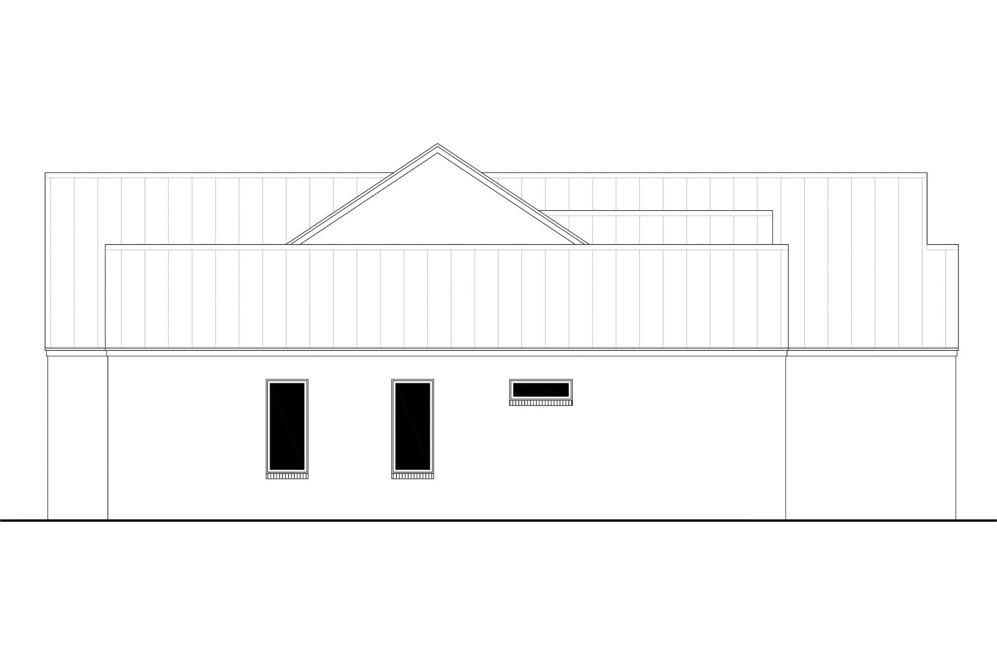 Home Plan Left Elevation of this 3-Bedroom,2650 Sq Ft Plan -142-1492
