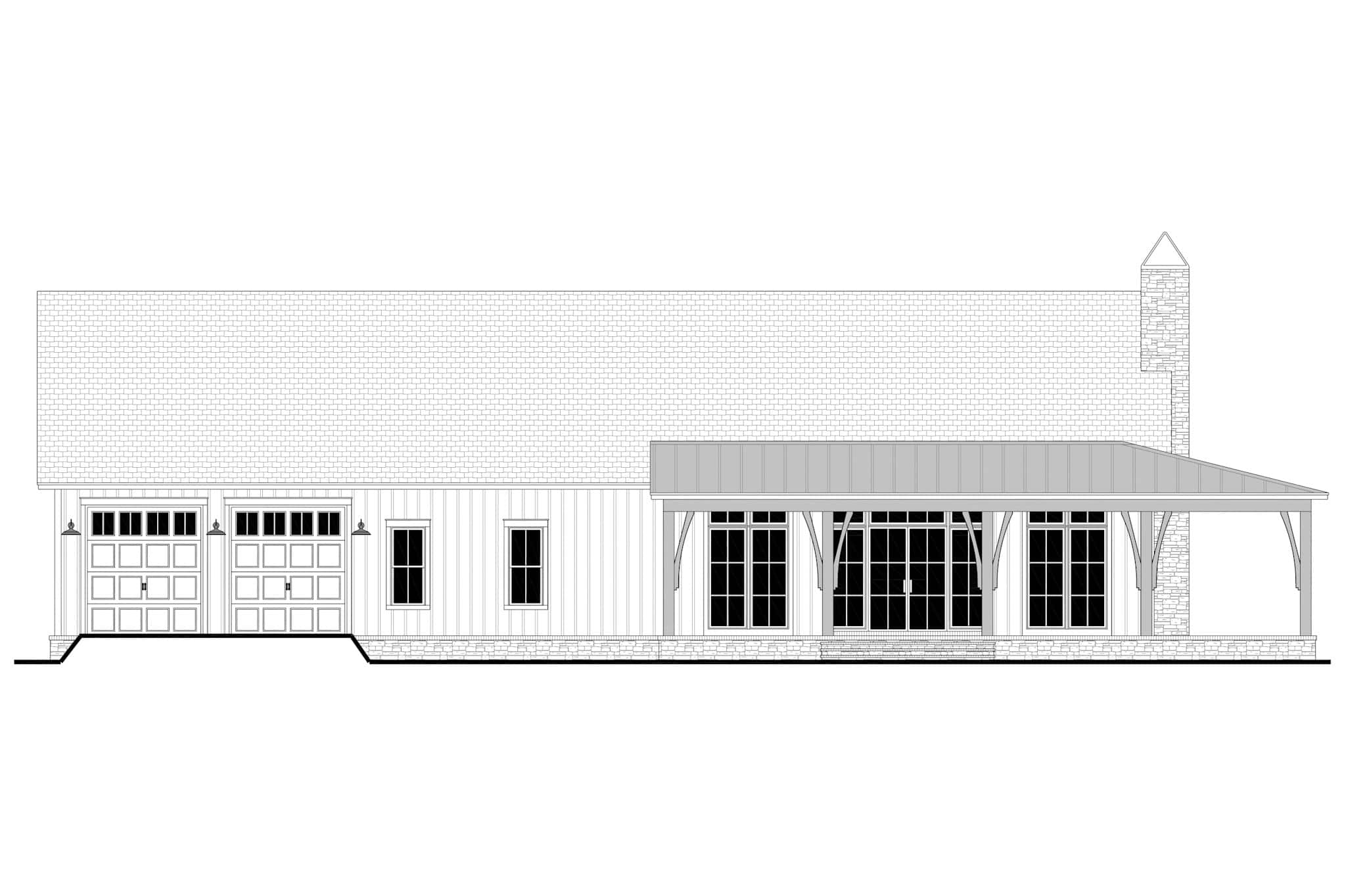 Home Plan Front Elevation of this 3-Bedroom,1878 Sq Ft Plan -142-1495