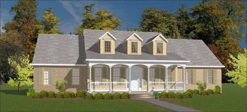 Country home (ThePlanCollection: Plan #144-1049)