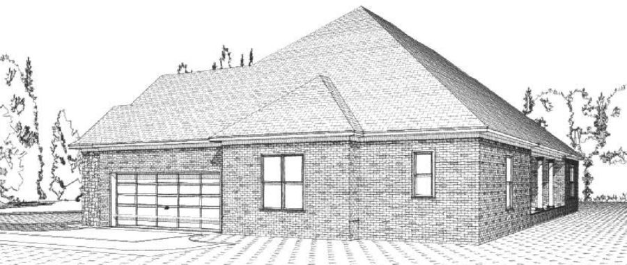 Home Plan Right Elevation of this 4-Bedroom,2572 Sq Ft Plan -144-1053