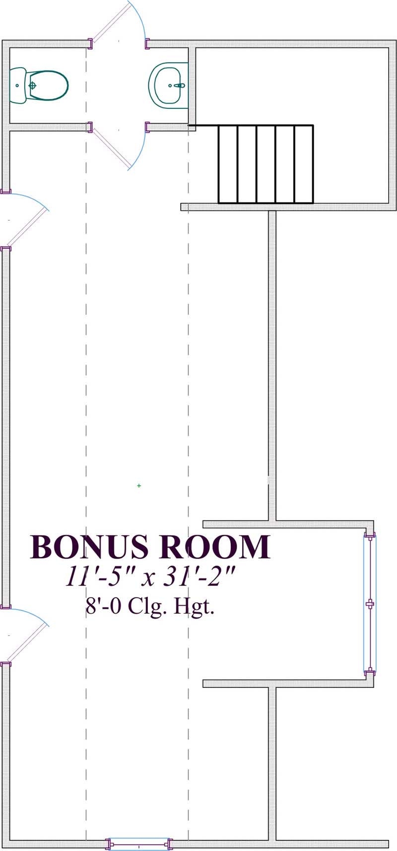Floor Plan Second Story of Ranch Plan #144-1063