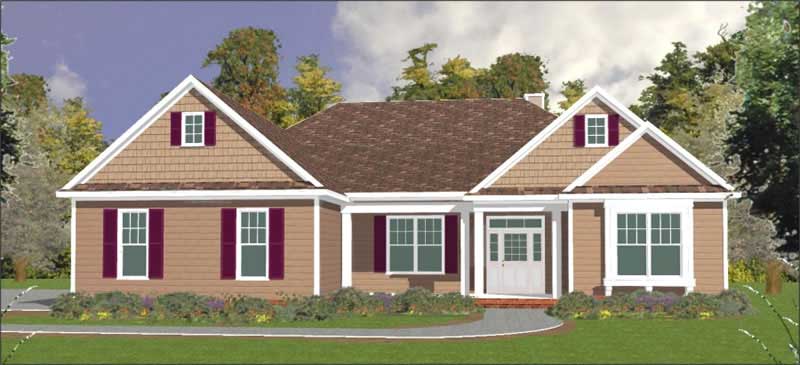 Country home (ThePlanCollection: Plan #144-1074)