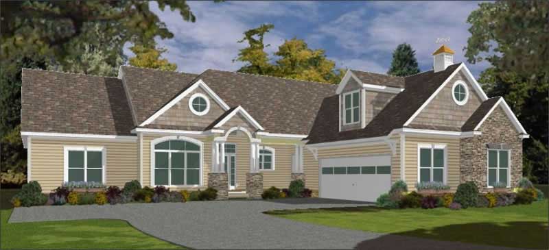 Country home (ThePlanCollection: Plan #144-1078)