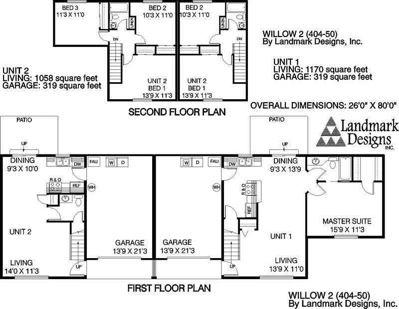 Floor Plan First Story of Contemporary Plan #145-1019