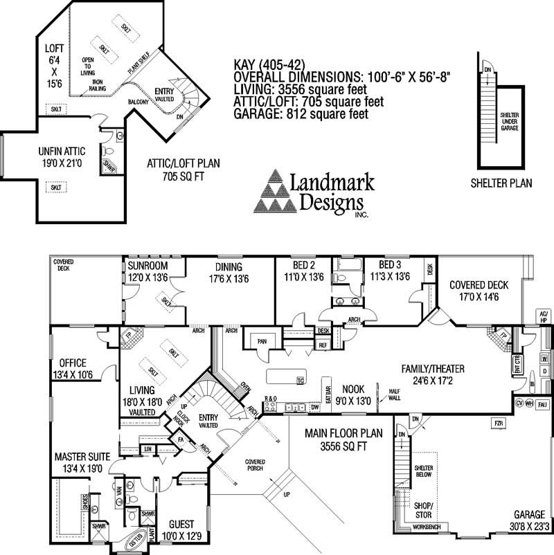Floor Plan First Story of Country Plan #145-1043